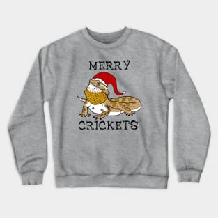 Merry Crickets Santa Bearded Dragon Crewneck Sweatshirt